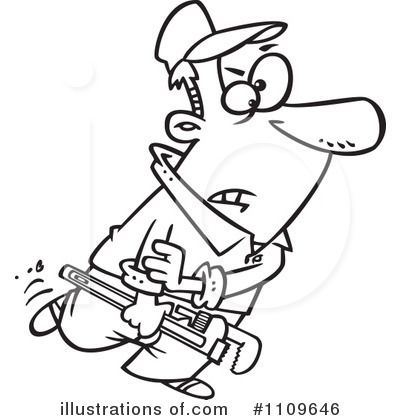 Royalty-Free (RF) Plumber Clipart Illustration by toonaday - Stock Sample #1109646