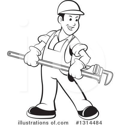 Plumber Clipart #1314484 by Lal Perera