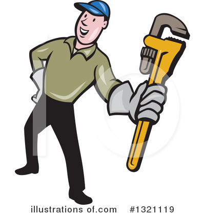 Royalty-Free (RF) Plumber Clipart Illustration by patrimonio - Stock Sample #1321119