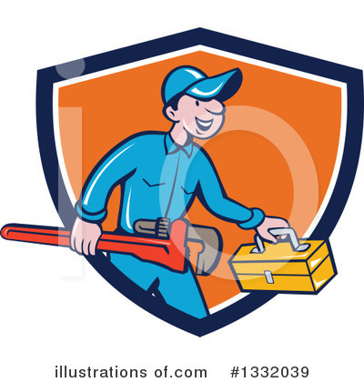 Royalty-Free (RF) Plumber Clipart Illustration by patrimonio - Stock Sample #1332039