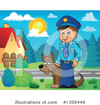 Royalty-Free (RF) Police Clipart Illustration by visekart - Stock Sample #1358449