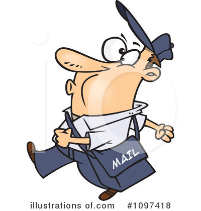 Royalty-Free (RF) Postal Worker Clipart Illustration by toonaday - Stock Sample #1097418