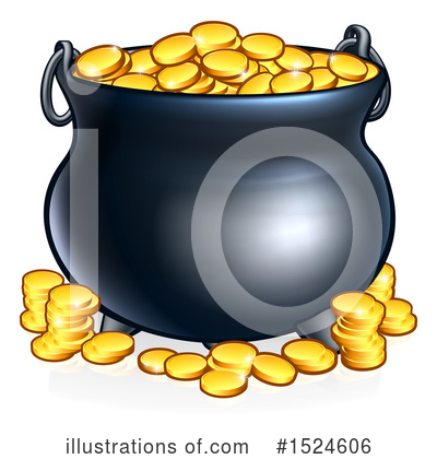 Royalty-Free (RF) Pot Of Gold Clipart Illustration by AtStockIllustration - Stock Sample #1524606