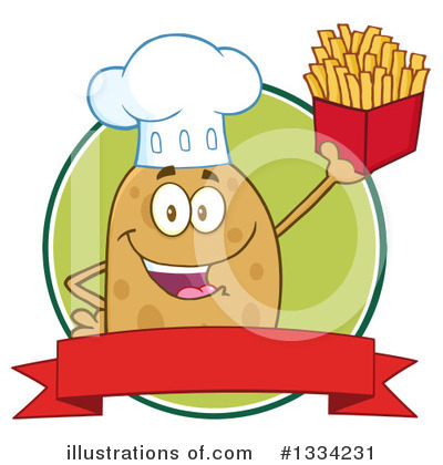 Royalty-Free (RF) Potato Character Clipart Illustration by Hit Toon - Stock Sample #1334231