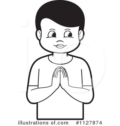 Praying Clipart #1127874 by Lal Perera