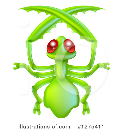 Royalty-Free (RF) Praying Mantis Clipart Illustration by AtStockIllustration - Stock Sample #1275411