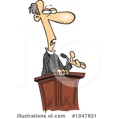 Royalty-Free (RF) Preacher Clipart Illustration by toonaday - Stock Sample #1047821
