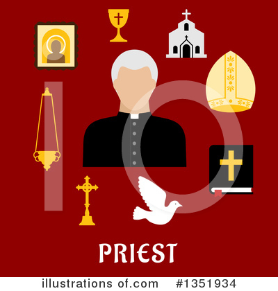 Priest Clipart #1351934 by Vector Tradition SM
