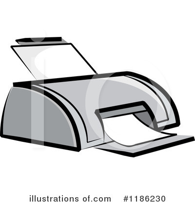 Royalty-Free (RF) Printer Clipart Illustration by Lal Perera - Stock Sample #1186230