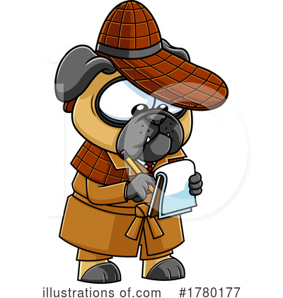 Royalty-Free (RF) Pug Clipart Illustration by Hit Toon - Stock Sample #1780177