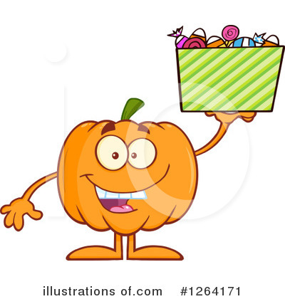 Royalty-Free (RF) Pumpkin Clipart Illustration by Hit Toon - Stock Sample #1264171