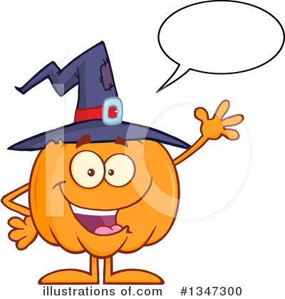 Pumpkin Character Clipart #1347300 by Hit Toon