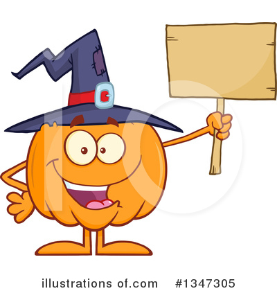 Pumpkin Character Clipart #1347305 by Hit Toon