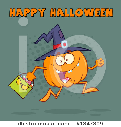 Pumpkin Character Clipart #1347309 by Hit Toon