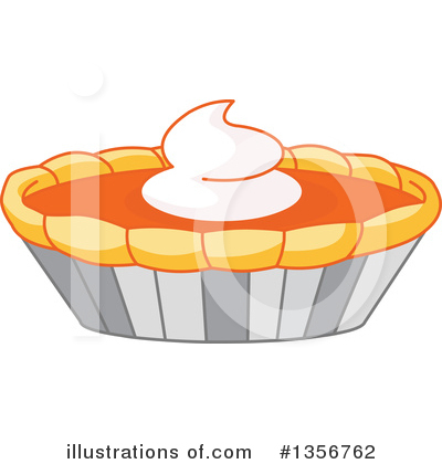 Royalty-Free (RF) Pumpkin Pie Clipart Illustration by Pushkin - Stock Sample #1356762