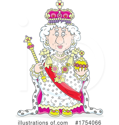 Royalty-Free (RF) Queen Clipart Illustration by Alex Bannykh - Stock Sample #1754066