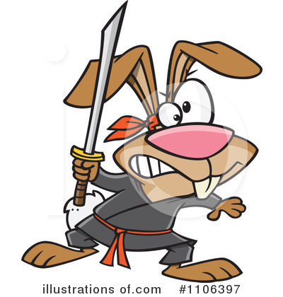 Royalty-Free (RF) Rabbit Clipart Illustration by toonaday - Stock Sample #1106397