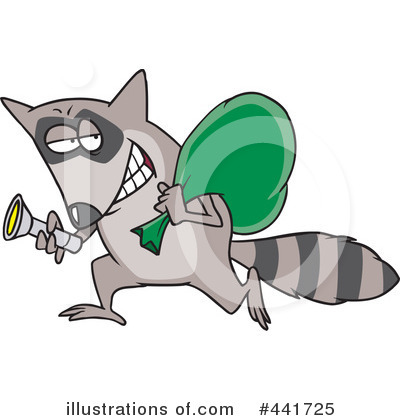 Royalty-Free (RF) Raccoon Clipart Illustration by toonaday - Stock Sample #441725