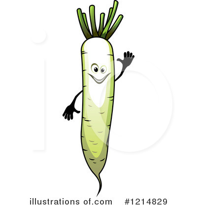 Daikon Radish Clipart #1214829 by Vector Tradition SM