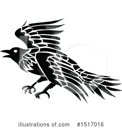 Royalty-Free (RF) Raven Clipart Illustration by patrimonio - Stock Sample #1517016