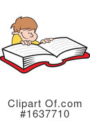 Reading Clipart #1637710 by Johnny Sajem