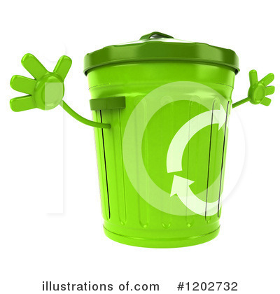 Recycle Bin Clipart #1202732 - Illustration by Julos