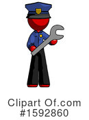 Red Design Mascot Clipart #1592860 by Leo Blanchette