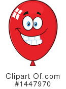 Red Party Balloon Clipart #1447970 by Hit Toon