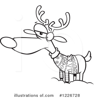 Royalty-Free (RF) Reindeer Clipart Illustration by toonaday - Stock Sample #1226728
