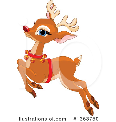 Royalty-Free (RF) Reindeer Clipart Illustration by Pushkin - Stock Sample #1363750