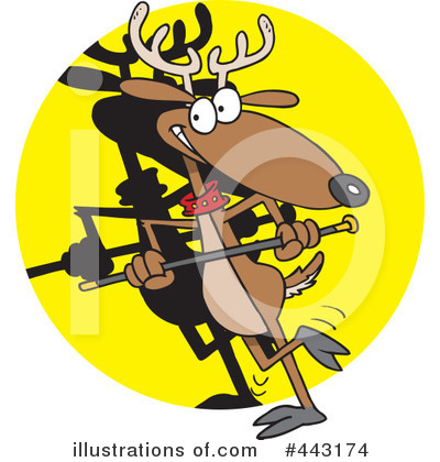 Royalty-Free (RF) Reindeer Clipart Illustration by toonaday - Stock Sample #443174