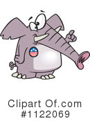 Republican Elephant Clipart #1122069 by toonaday