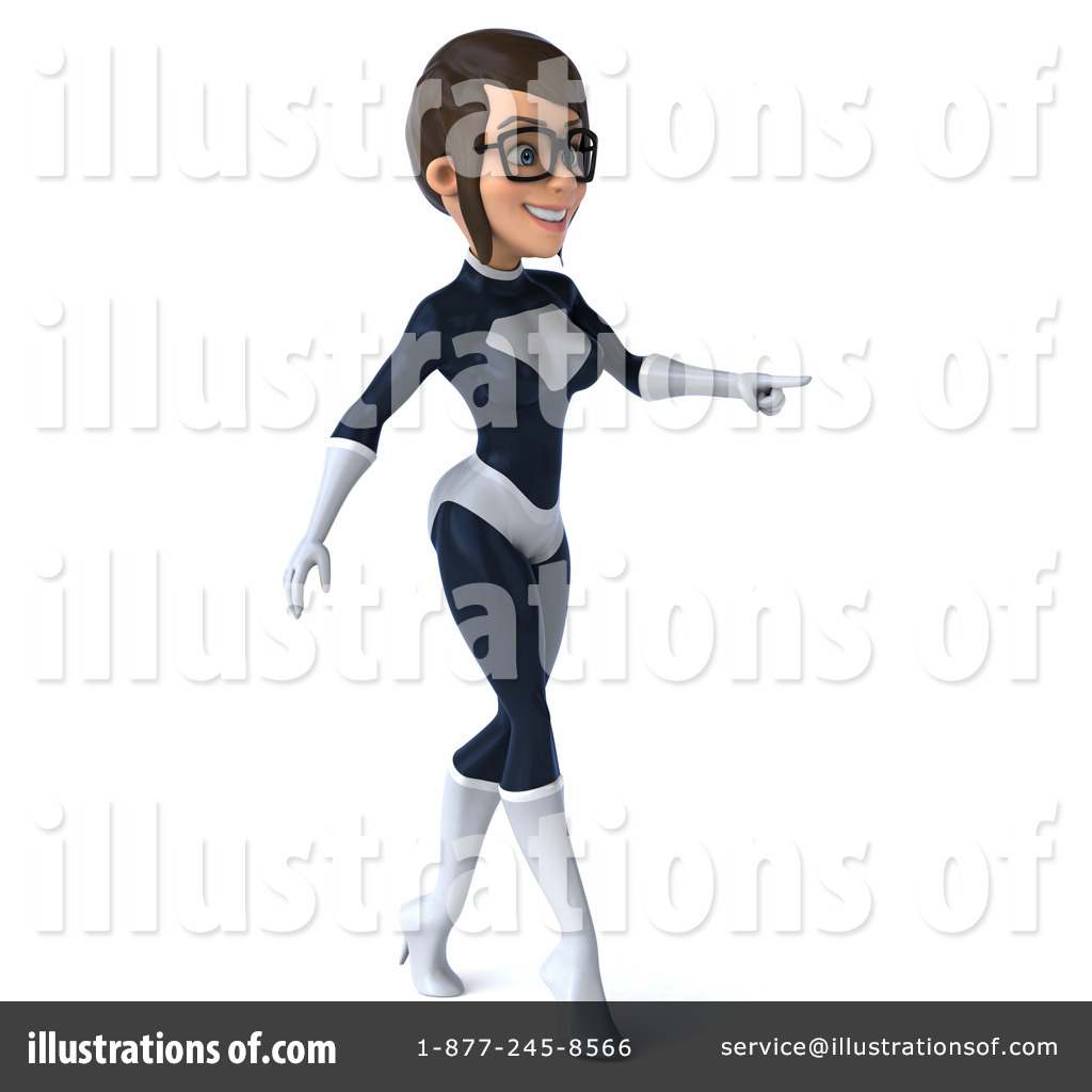 Black And White Super Hero Clipart #1283895 - Illustration by Julos