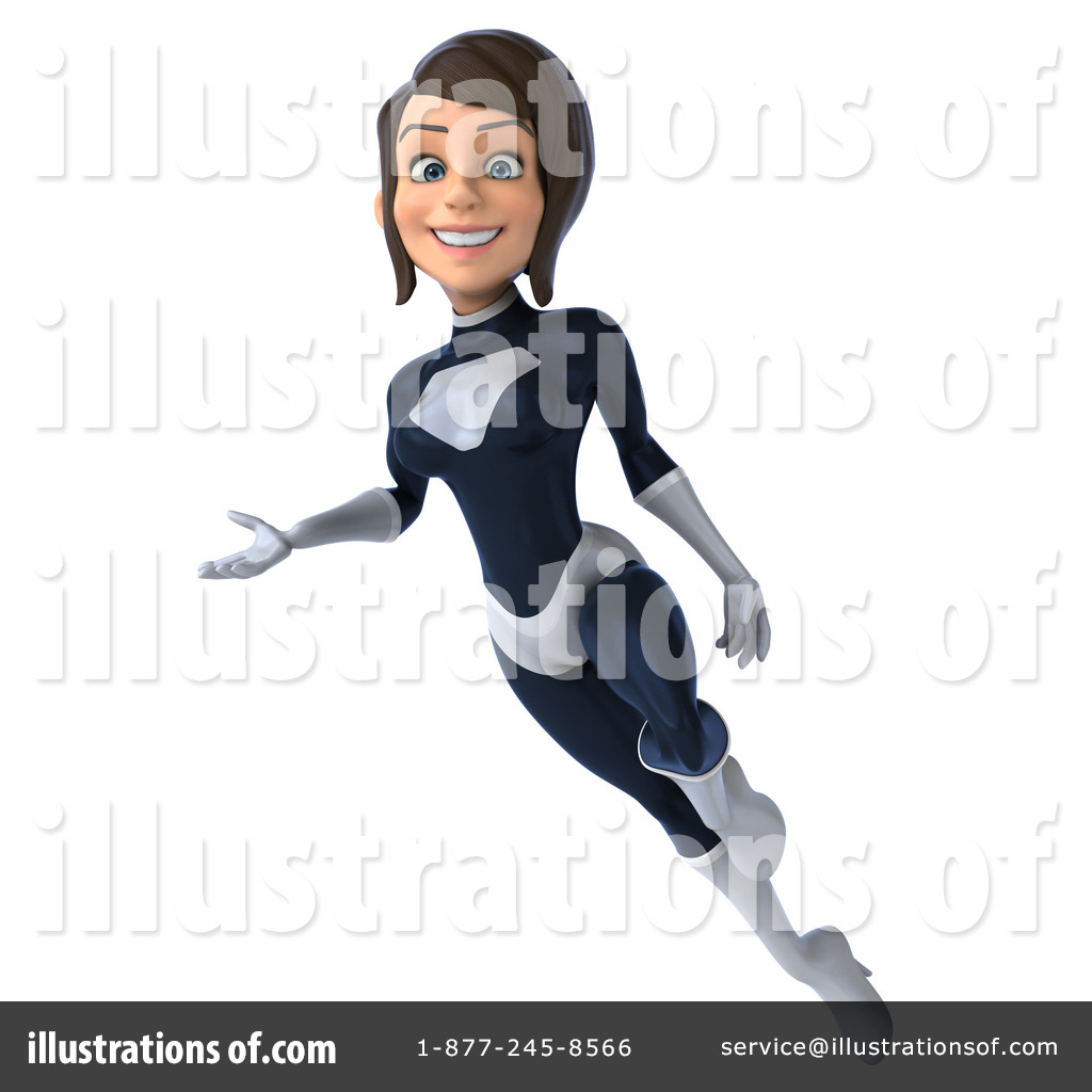 Black And White Super Hero Clipart #1318583 - Illustration by Julos