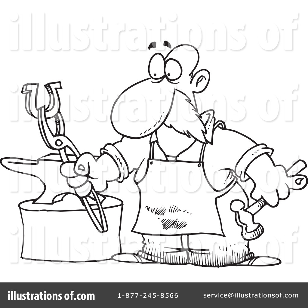 Blacksmith Clipart #433551 - Illustration by toonaday