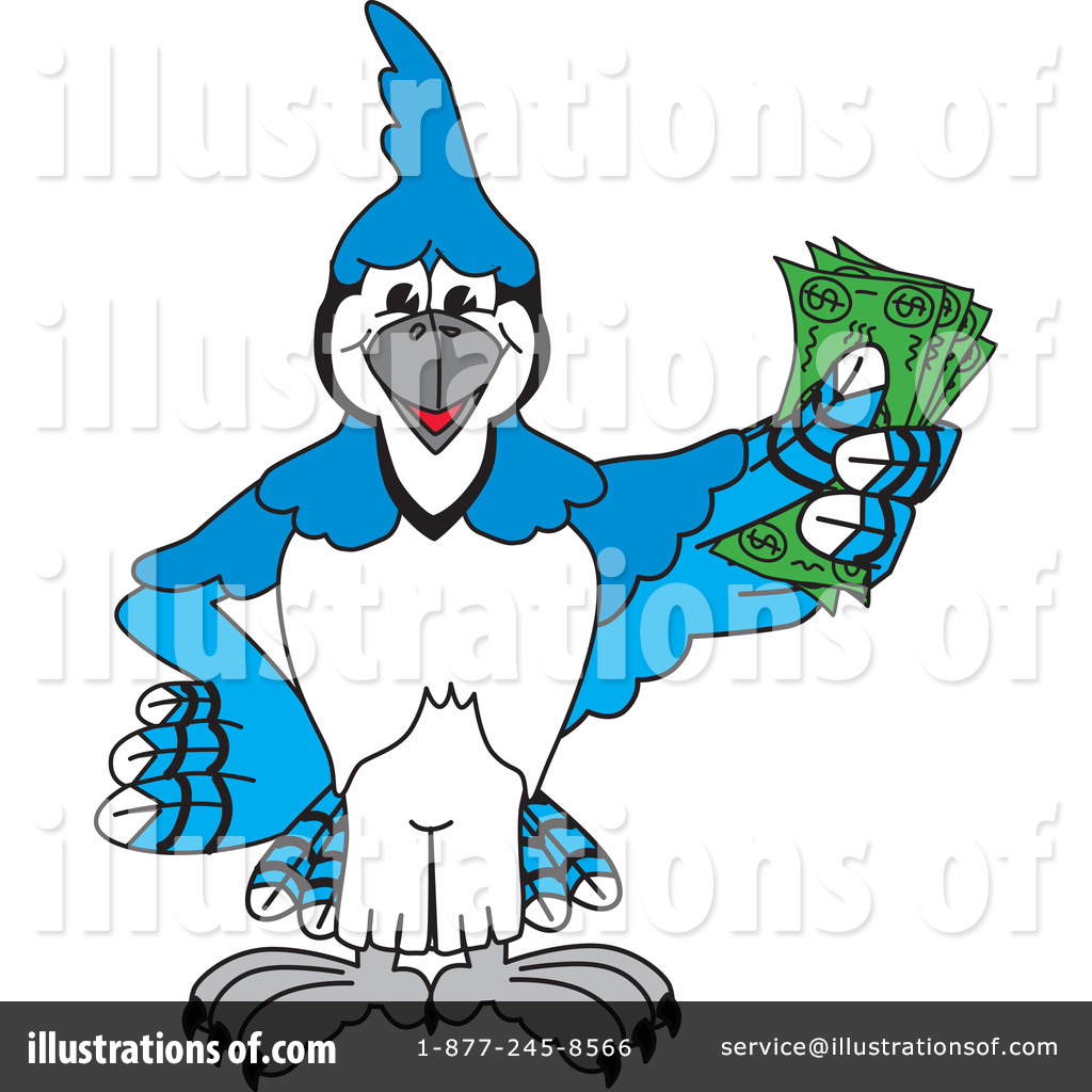 Blue Jay Mascot Clipart #62694 - Illustration by Toons4Biz