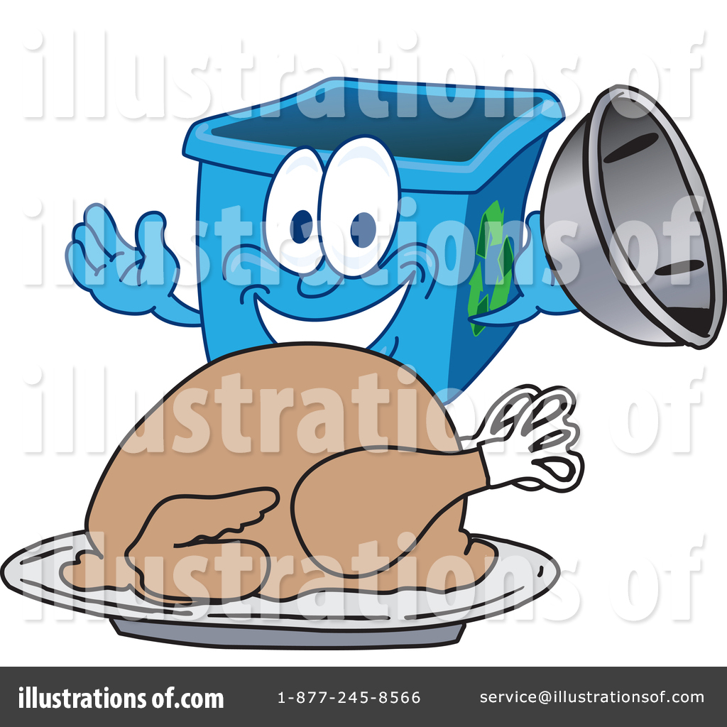 Blue Recycle Bin Character Clipart #1364866 - Illustration by Toons4Biz