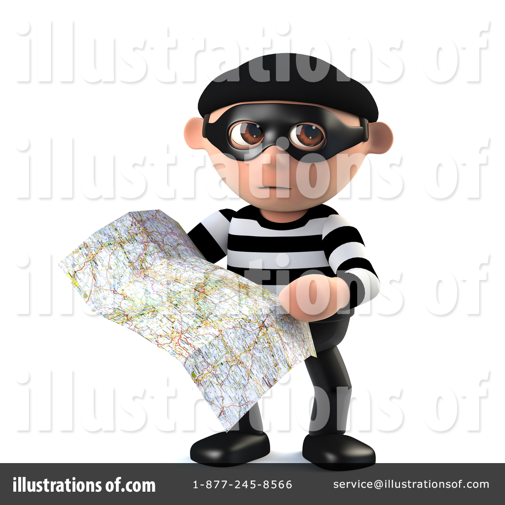 Burglar Clipart #1647759 - Illustration by Steve Young