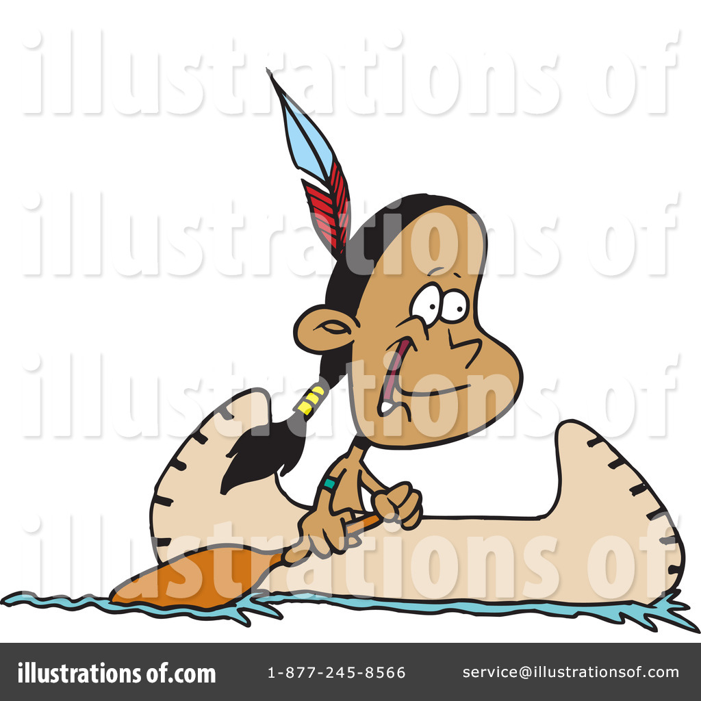 Canoe Clipart #1045848 - Illustration by Ron Leishman