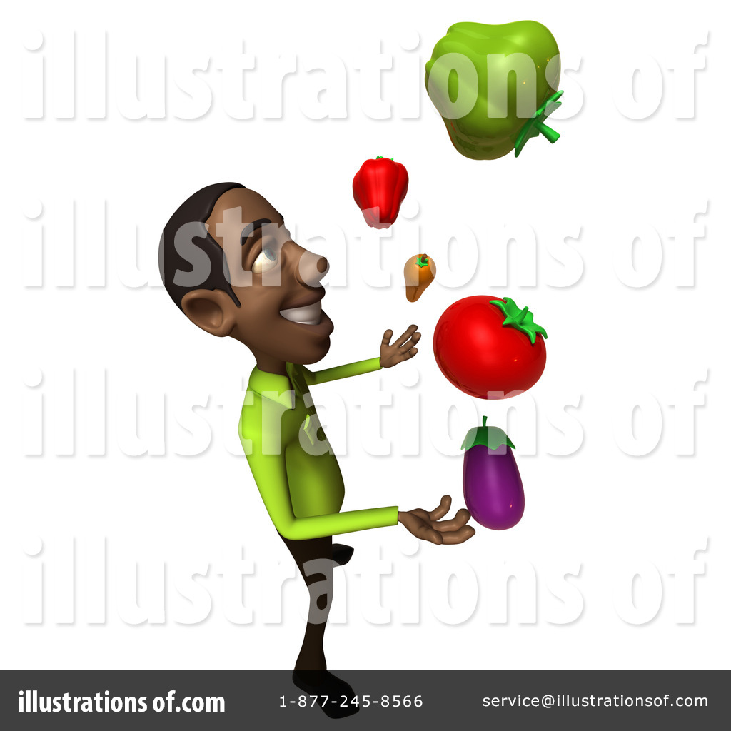 Casual Black Man Character Clipart #56876 - Illustration by Julos