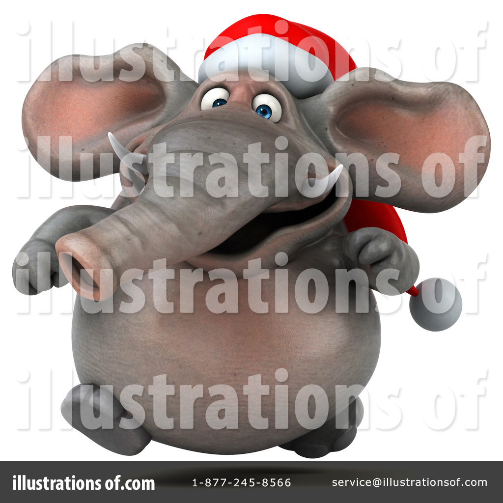 Christmas Elephant Clipart #1437556 - Illustration by Julos