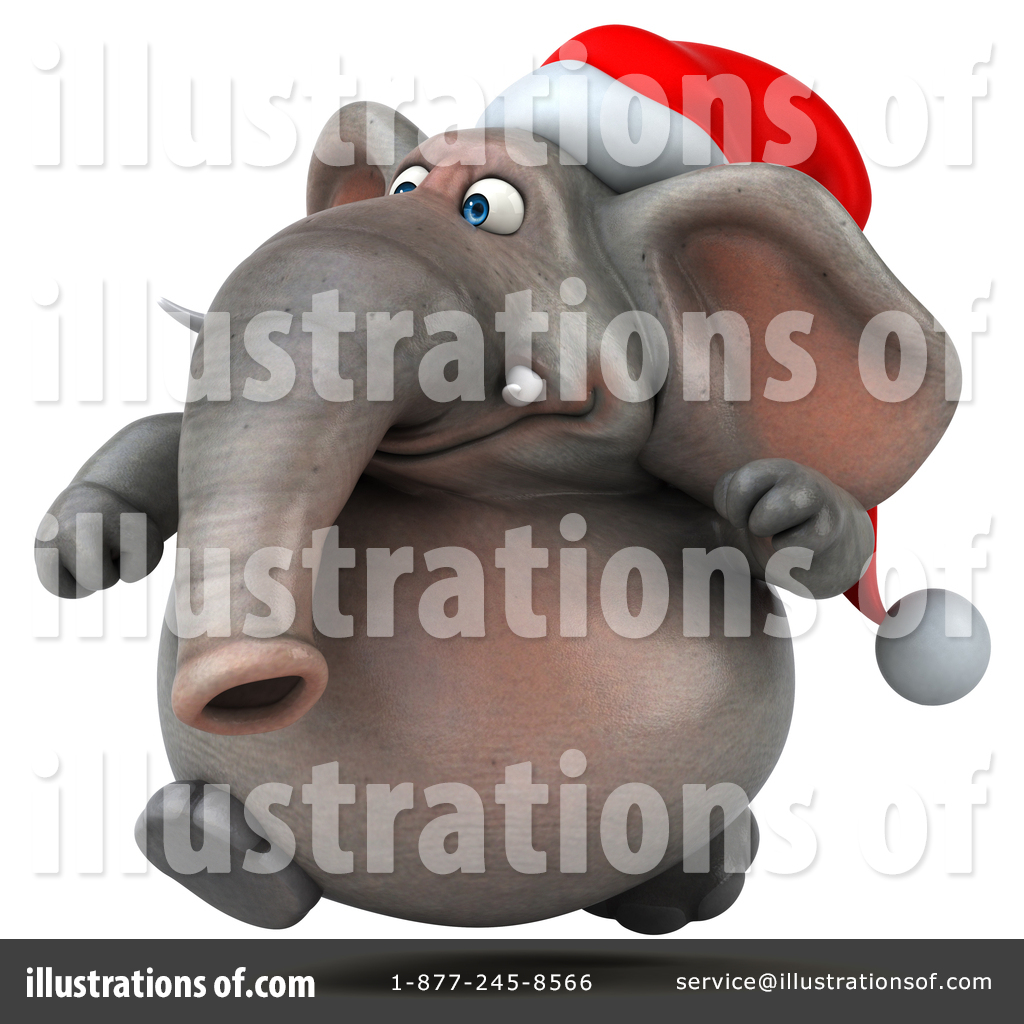 Christmas Elephant Clipart #1437558 - Illustration by Julos