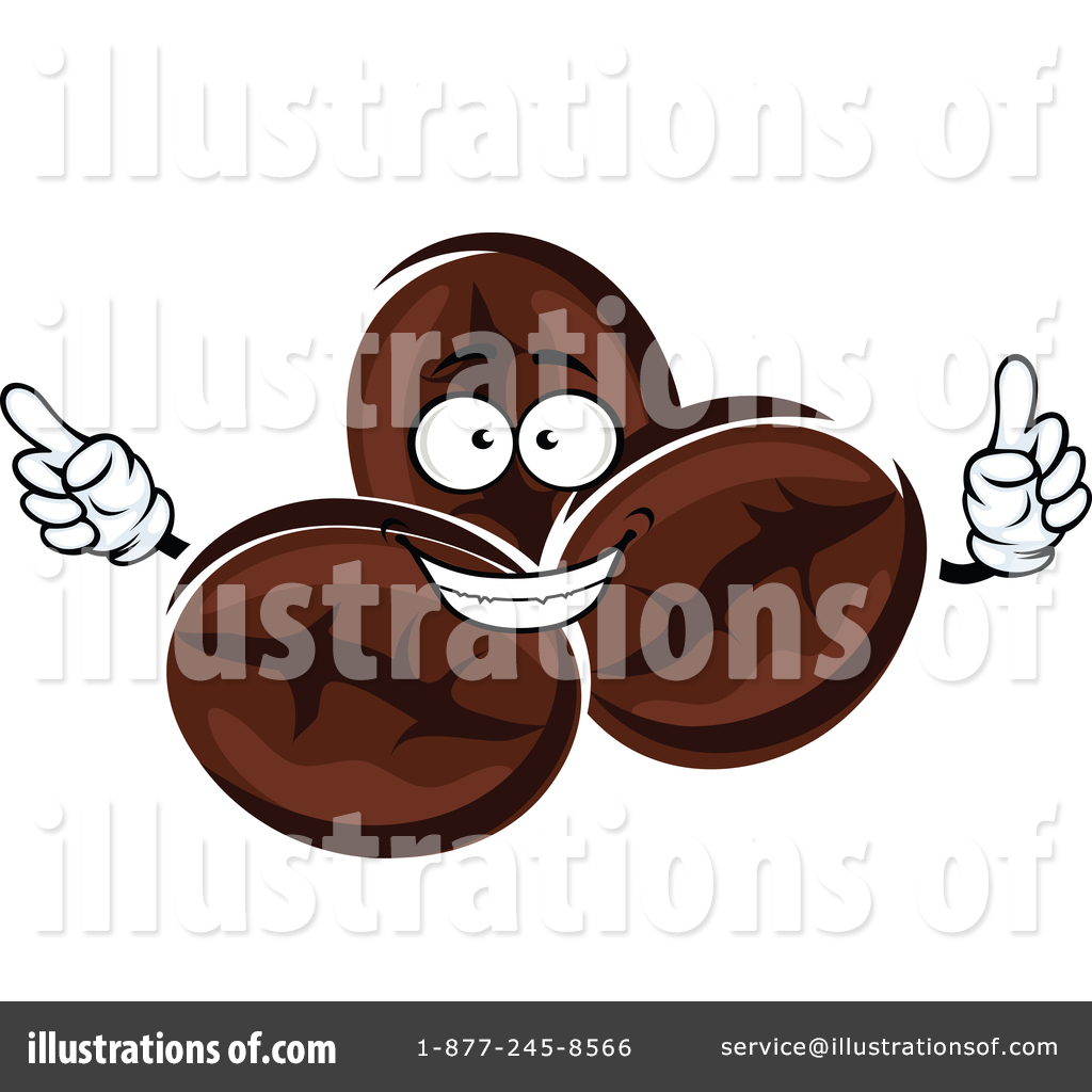Coffee Bean Clipart #1355779 - Illustration by Vector Tradition SM
