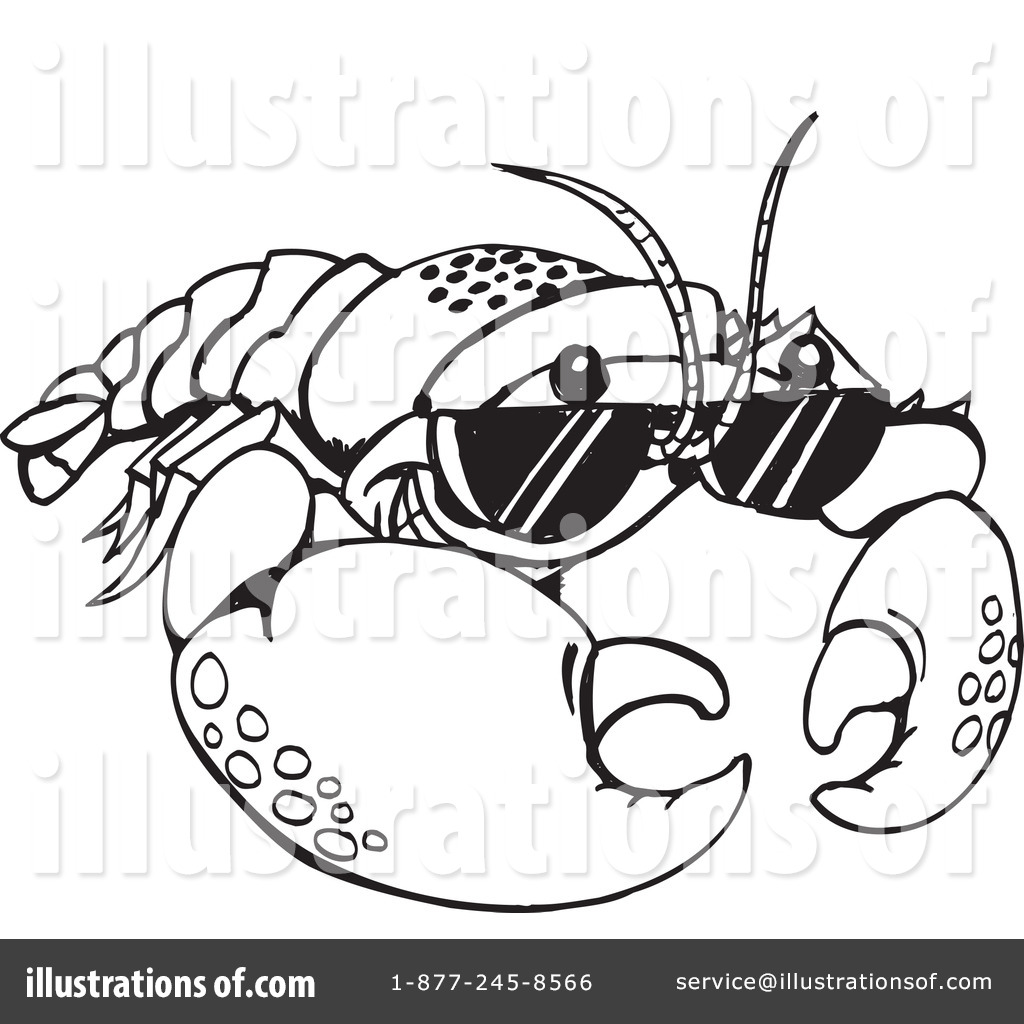 Crawfish Clipart #1110608 - Illustration by Dennis Holmes Designs