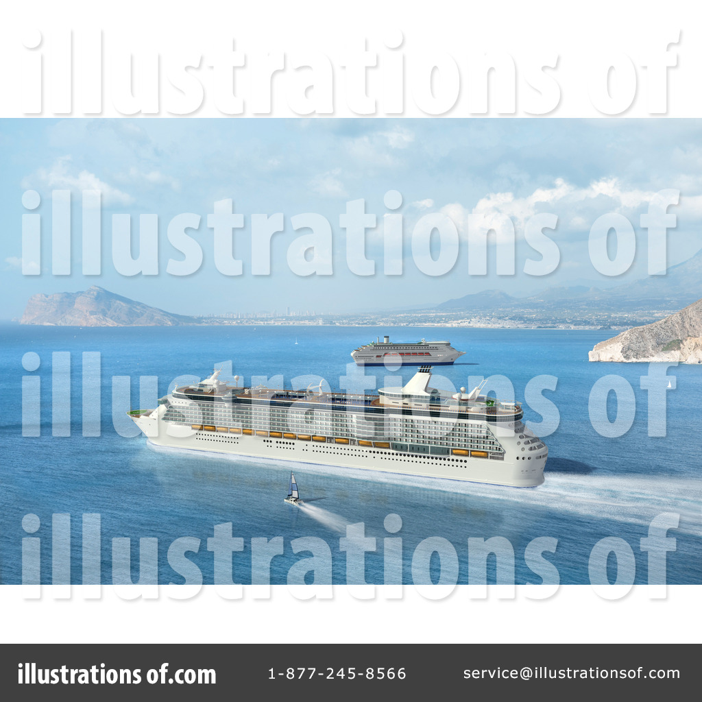 Cruise Ship Clipart #1300506 - Illustration by Frank Boston