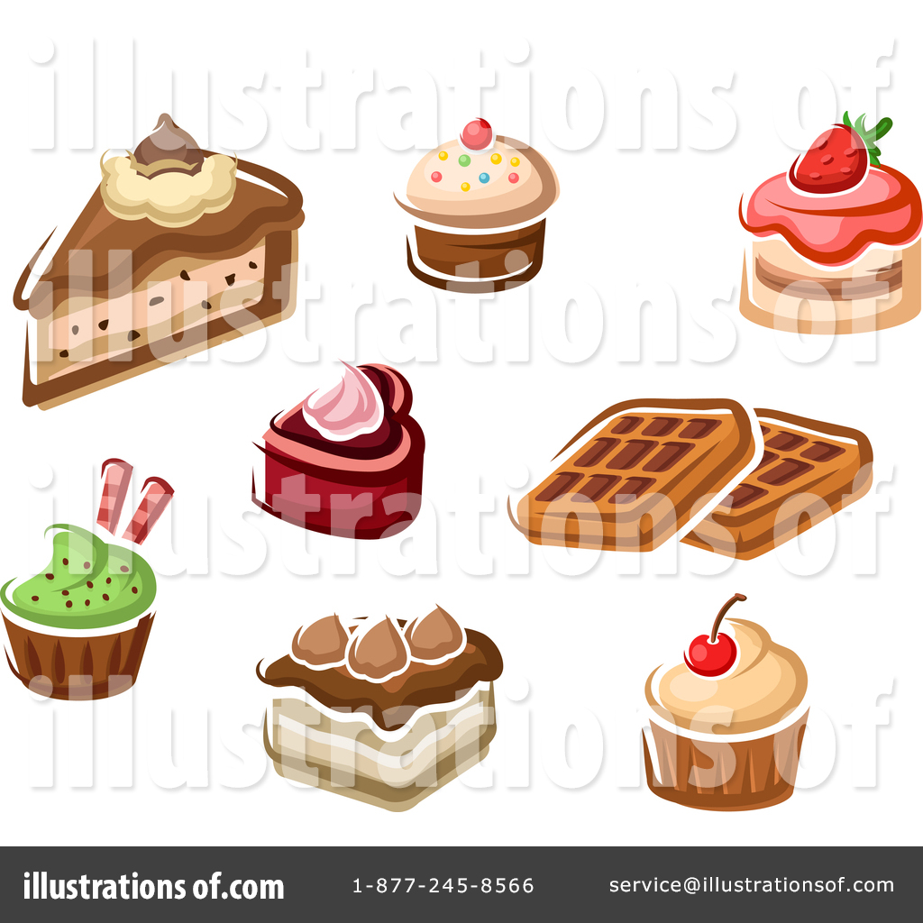 Dessert Clipart #1344994 - Illustration by Vector Tradition SM