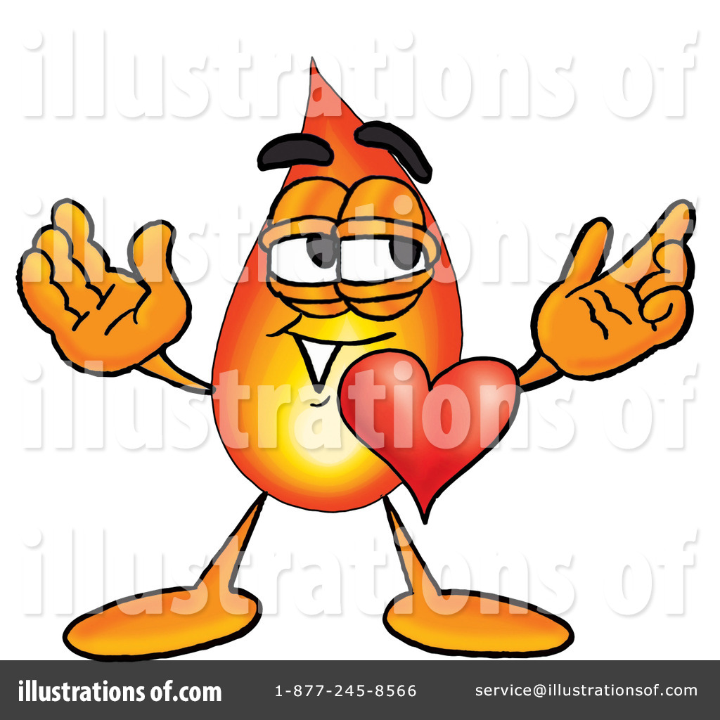 Flame Clipart #9144 - Illustration by Toons4Biz