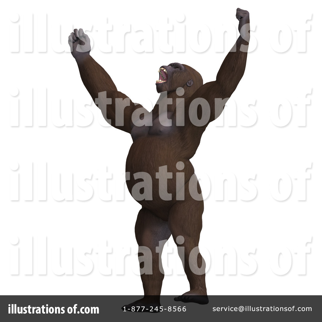 angry gorilla clipart
