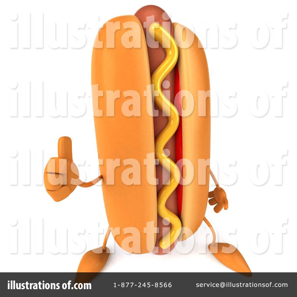 Hot Dog Clipart #1058456 - Illustration by Julos