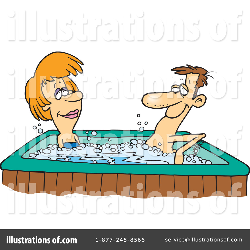 Hot Tub Clipart #1048353 - Illustration by Ron Leishman